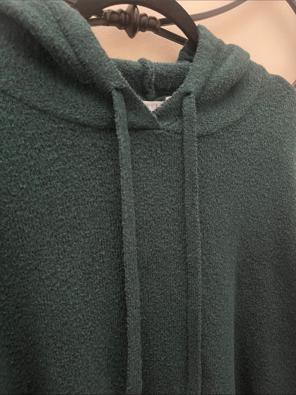 Cozy Teal  Green Hooded Knit Pullover - Picture 2 of 3